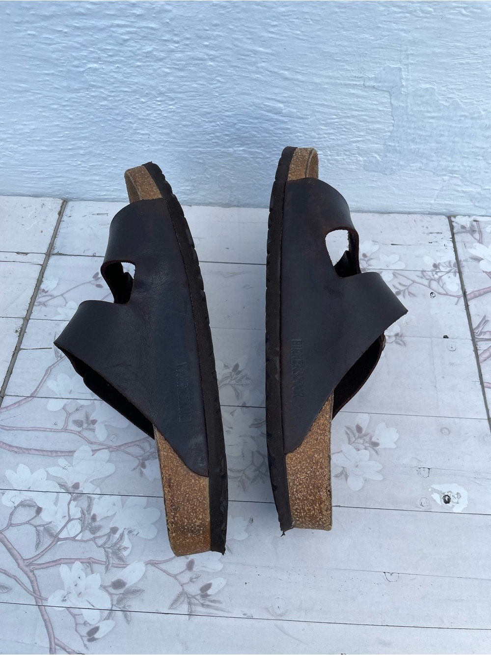 Birkenstock Men's Double-Strap Black Leather Slide Sandals - Picture 10 of 10